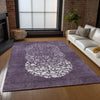 Piper Looms Chantille Circles ACN643 Eggplant Area Rug