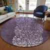 Piper Looms Chantille Circles ACN643 Eggplant Area Rug