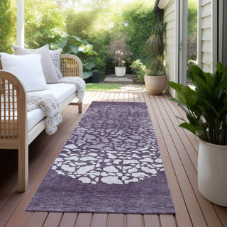 Piper Looms Chantille Circles ACN643 Eggplant Area Rug