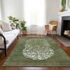 Piper Looms Chantille Circles ACN643 Olive Area Rug
