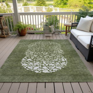 Piper Looms Chantille Circles ACN643 Olive Area Rug