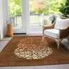 Piper Looms Chantille Circles ACN643 Paprika Area Rug