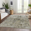 Piper Looms Chantille Modern ACN644 Taupe Area Rug Lifestyle Image Feature