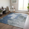 Piper Looms Chantille Modern ACN645 Blue Area Rug Lifestyle Image Feature