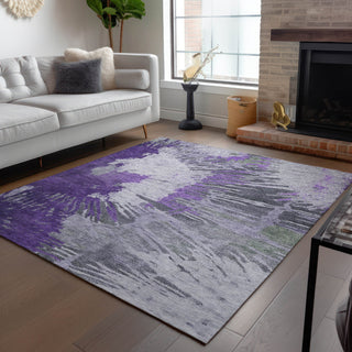 Piper Looms Chantille Modern ACN645 Purple Area Rug