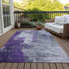 Piper Looms Chantille Modern ACN645 Purple Area Rug