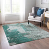Piper Looms Chantille Modern ACN645 Teal Area Rug Featured
