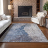 Piper Looms Chantille Modern ACN646 Blue Area Rug Lifestyle Image Feature