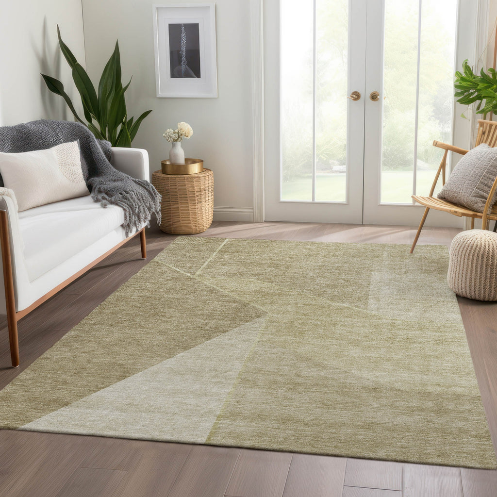 Piper Looms Chantille Modern ACN648 Beige Area Rug Lifestyle Image Feature