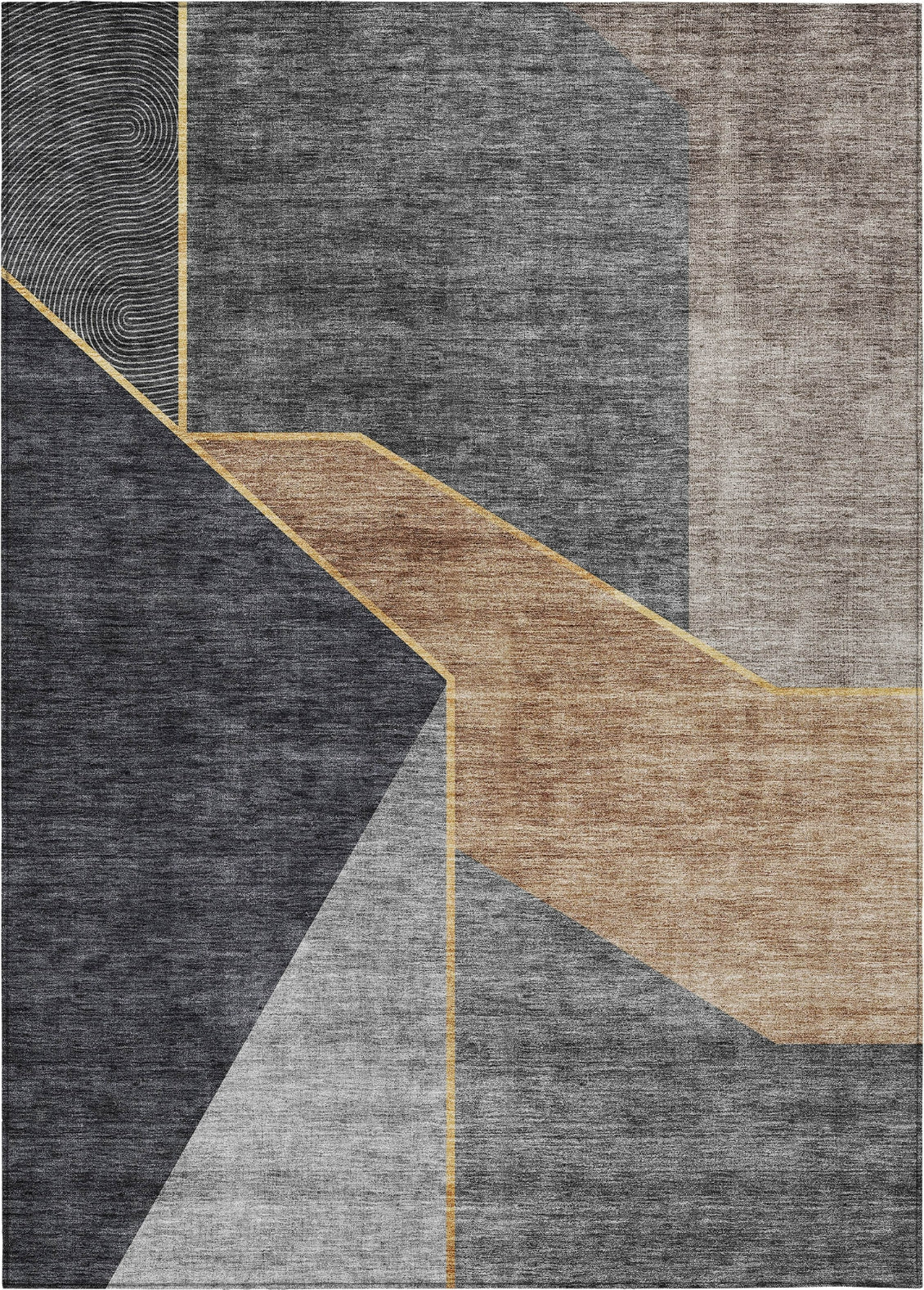 Piper Looms Chantille Modern ACN648 Charcoal Area Rug