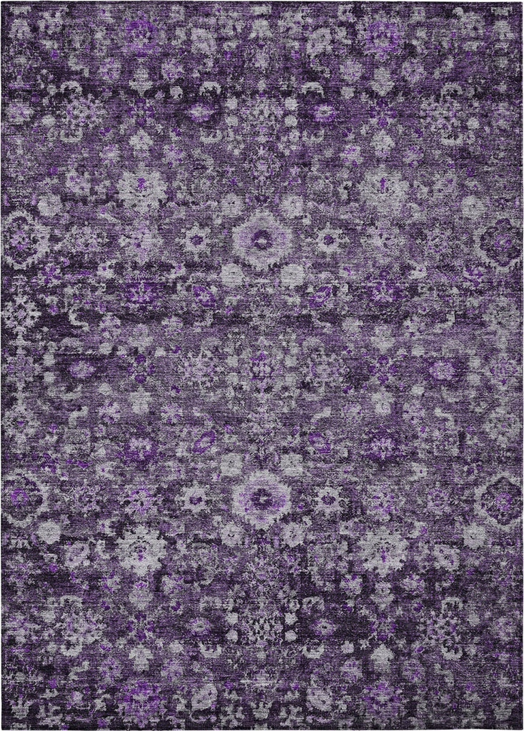 Piper Looms Chantille Oriental ACN651 Purple Area Rug