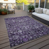 Piper Looms Chantille Oriental ACN651 Purple Area Rug