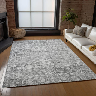 Piper Looms Chantille Oriental ACN651 Silver Area Rug