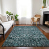 Piper Looms Chantille Oriental ACN651 Teal Area Rug