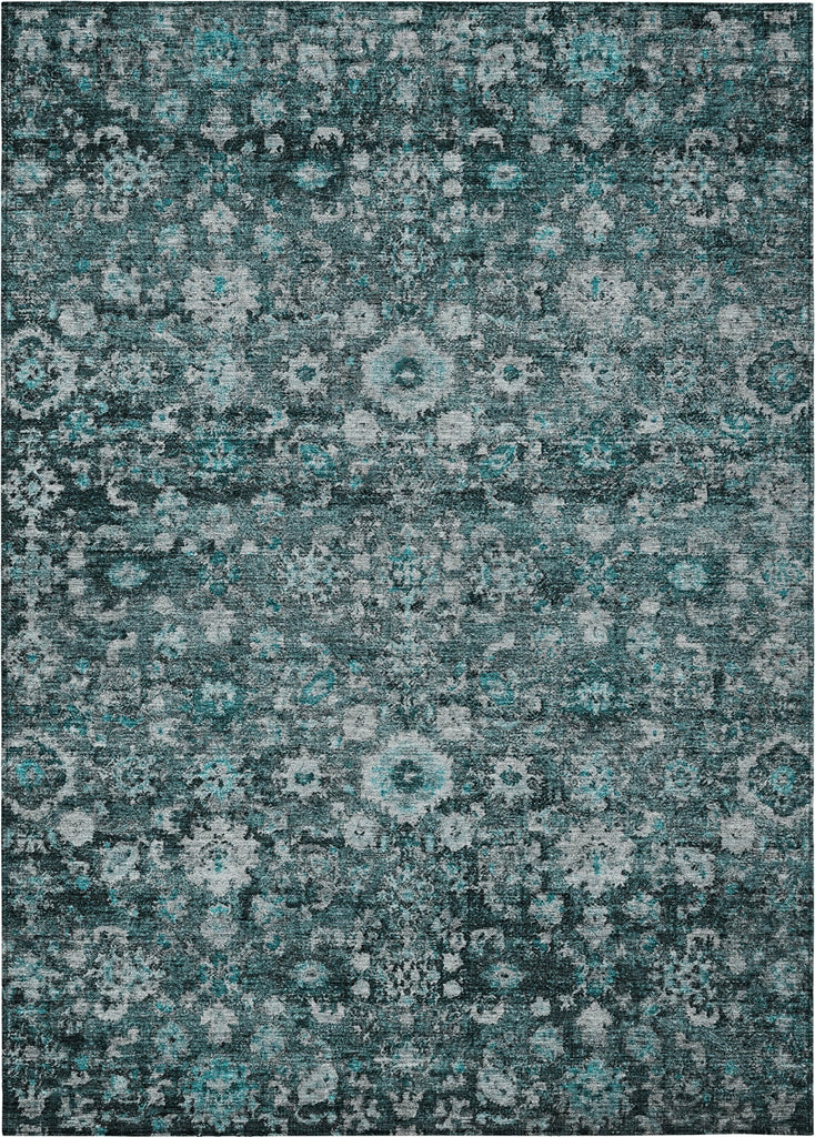 Piper Looms Chantille Oriental ACN651 Teal Area Rug