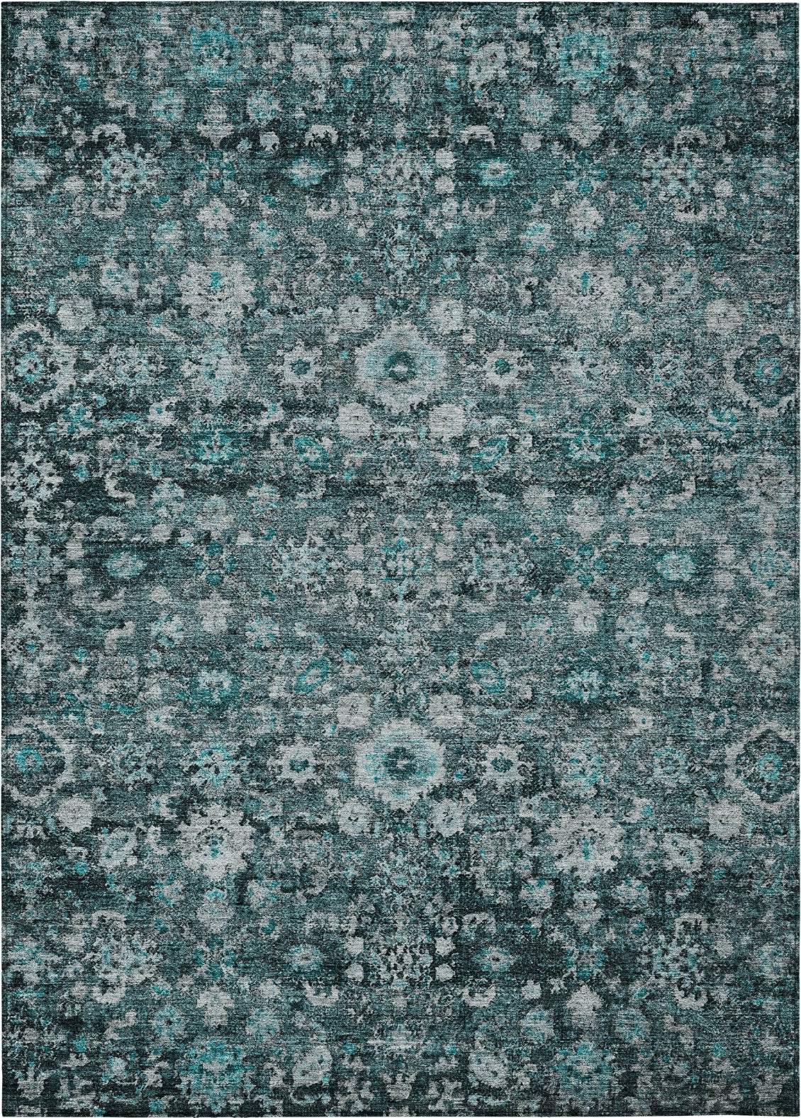 Piper Looms Chantille Oriental ACN651 Teal Area Rug