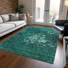 Piper Looms Chantille Modern ACN652 Teal Area Rug Lifestyle Image Feature