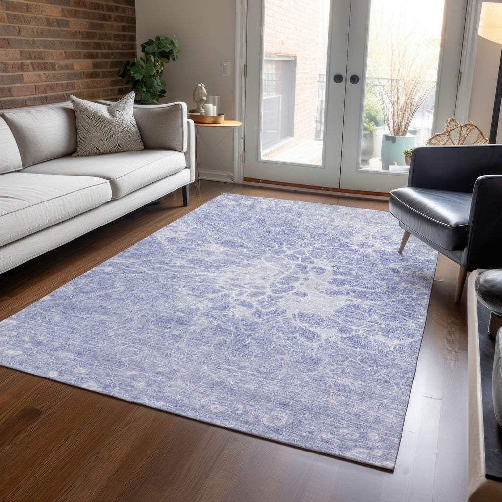Piper Looms Chantille Modern ACN653 Lavender Area Rug Lifestyle Image Feature