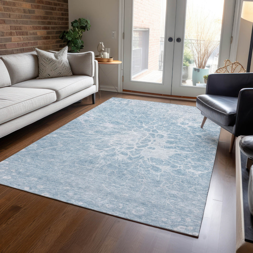 Piper Looms Chantille Modern ACN653 Sky Area Rug Lifestyle Image Feature