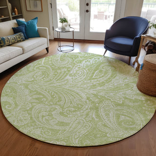 Piper Looms Chantille Paisley ACN654 Aloe Area Rug