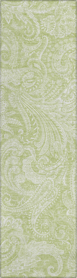 Piper Looms Chantille Paisley ACN654 Aloe Area Rug