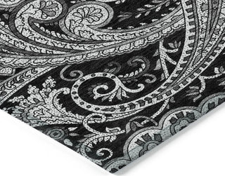 Piper Looms Chantille Paisley ACN654 Black Area Rug