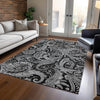 Piper Looms Chantille Paisley ACN654 Black Area Rug Lifestyle Image Feature