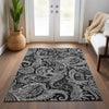 Piper Looms Chantille Paisley ACN654 Black Area Rug