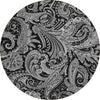 Piper Looms Chantille Paisley ACN654 Black Area Rug