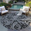 Piper Looms Chantille Paisley ACN654 Black Area Rug