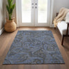 Piper Looms Chantille Paisley ACN654 Charcoal Area Rug