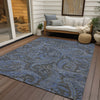 Piper Looms Chantille Paisley ACN654 Charcoal Area Rug