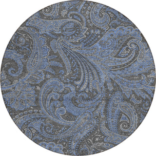 Piper Looms Chantille Paisley ACN654 Charcoal Area Rug