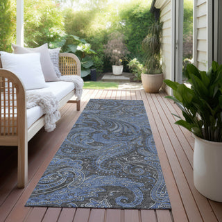 Piper Looms Chantille Paisley ACN654 Charcoal Area Rug