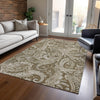 Piper Looms Chantille Paisley ACN654 Chocolate Area Rug Lifestyle Image Feature