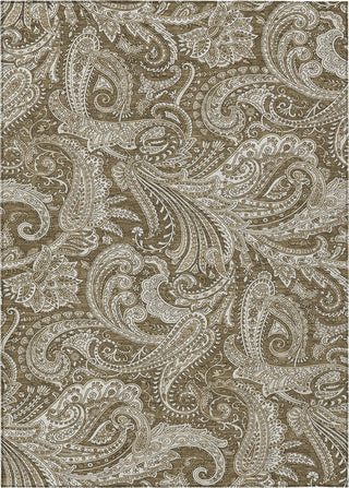 Piper Looms Chantille Paisley ACN654 Chocolate Area Rug