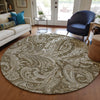 Piper Looms Chantille Paisley ACN654 Chocolate Area Rug