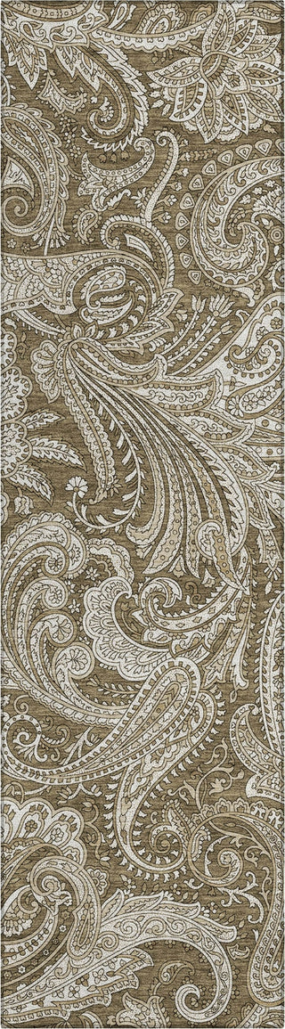 Piper Looms Chantille Paisley ACN654 Chocolate Area Rug