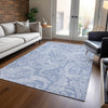 Piper Looms Chantille Paisley ACN654 Denim Area Rug Lifestyle Image Feature