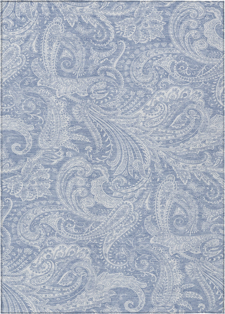 Piper Looms Chantille Paisley ACN654 Denim Area Rug