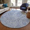 Piper Looms Chantille Paisley ACN654 Denim Area Rug