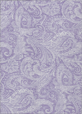 Piper Looms Chantille Paisley ACN654 Lavender Area Rug