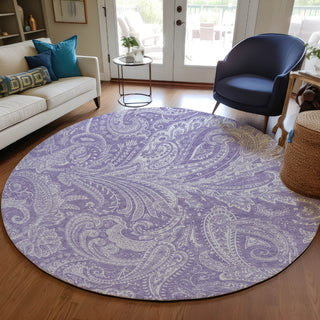 Piper Looms Chantille Paisley ACN654 Lavender Area Rug