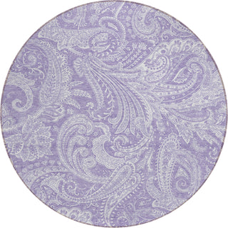 Piper Looms Chantille Paisley ACN654 Lavender Area Rug