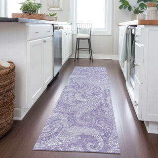 Piper Looms Chantille Paisley ACN654 Lavender Area Rug