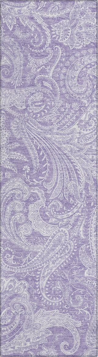 Piper Looms Chantille Paisley ACN654 Lavender Area Rug