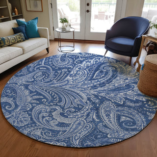 Piper Looms Chantille Paisley ACN654 Navy Area Rug