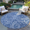 Piper Looms Chantille Paisley ACN654 Navy Area Rug