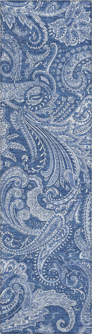 Piper Looms Chantille Paisley ACN654 Navy Area Rug