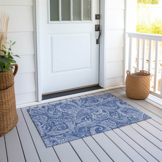 Piper Looms Chantille Paisley ACN654 Navy Area Rug